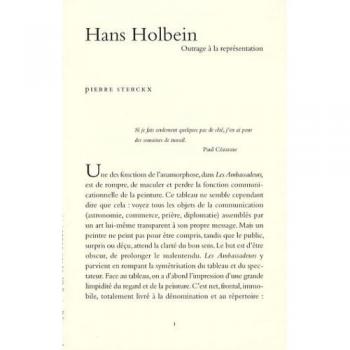 Hans Holbein.Outrage a la Representation