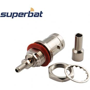 BNC‑Weiblicher Stecker 75 Ohm Superbat (Pack von 10) – O‑Ring, Schott, RG179/174/316/LMR100