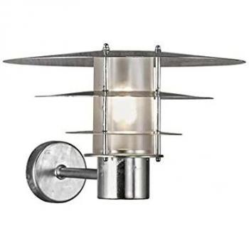 BASTIA Applique murale d'extérieur Métal Ø35cm acier galvanisé Nordlux Ø 35cm / H 24,3cm / Base Ø 9,8cm Argenté