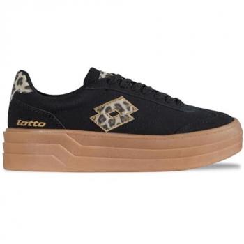 LOTTO Plateausneaker – Mehrfarbige Synthetik‑Sportschuhe, Gr. 38, schwarz