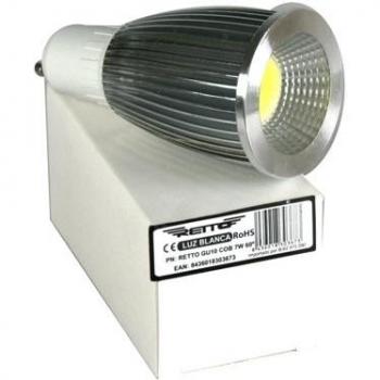 Bombilla LED GU10 7W Retto luz fría 220V 700 lúmenes color 400K LED COB