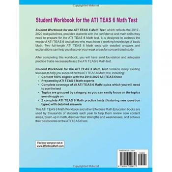 Student Workbook for the  ATI TEAS 6  Math Test: Complete coverage of all ATI TEAS 6 Math topics + Practice Tests