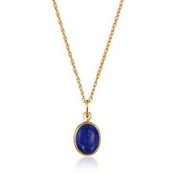 Elli Damenkette mit Lapislazuli Anhänger in 925 Silber