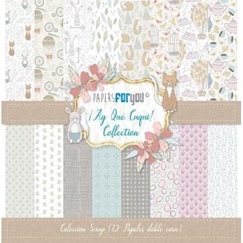 Set de Papeles Scrap Doble Cara 180gr ¡Ay Que Cuqui!