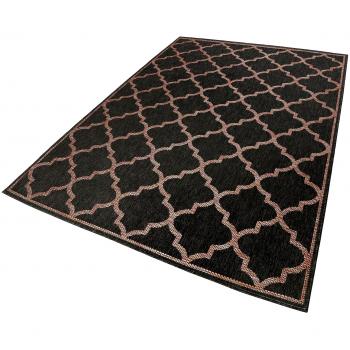 Wecon home I Gleamy Teppich/Läufer I Moderner Kurzflor für Flur, Esszimmer, Küche I WH-4630-920 I (Anthrazit Rot)