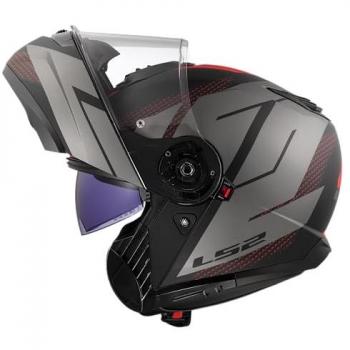 Casque Modulable LS2 FF908 Strobe II Noir-Gris 3XL