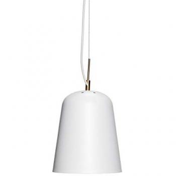 Hubsch Sleek White Metal Hanging Light
