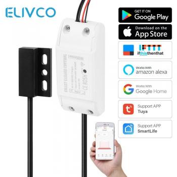 Controlador de puerta de garaje WiFi, interruptor inteligente con aplicación SmartLife Tuya, funciona con Alexa y Google Home