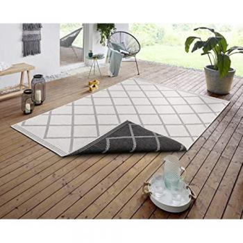 NORTHRUGS Teppich »Corsica Wendeteppich«, rechteckig, 5 mm Höhe, In-& Outdoor, Wetterfest, Balkon, Läufer, Wohnzimmer, Wasserfest