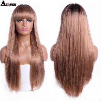 AZQUEEN Black to Brown Ombre Wig for Women