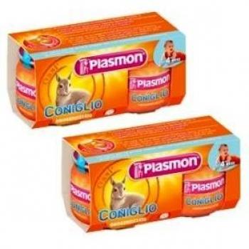 Omogeneizzato di Coniglio Plasmon, Pacco da 4, 80 gr ciascuno