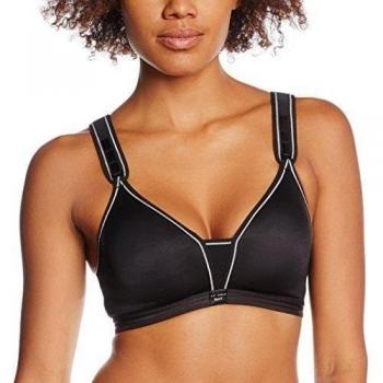 Lovable Brassiere de Actividad Física Active Support, Parte de Arriba de Bikini Para Mujer, Negro