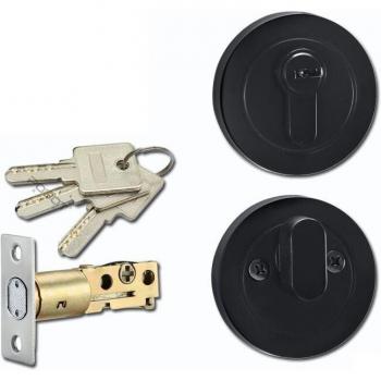 Serrure double face en zinc pour porte intérieure en bois