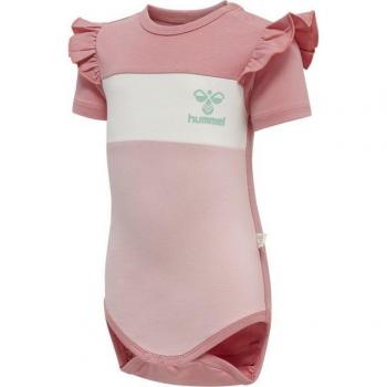 Hummel Isla Short Sleeve Body – Mauve Glow for Baby Girls, 9‑12 Months
