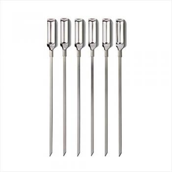 Set de 6 brochettes OXO en inox