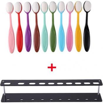 Painting Brush Set with Holder and Drying Rack