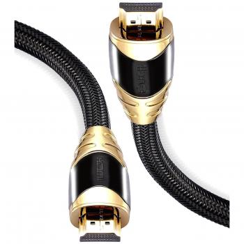 Ibra® Premium Black 1.5m HDMI Cable High Speed with Ethernet, 3D and ARC, 4K@60Hz, Ultra HD