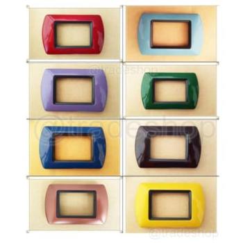 Placche ABS Master Modo Colorra Verde Polvere, 3 Fori – Compatibile