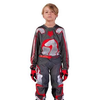 Maillot Fox 180 Atlas para Jóvenes Motocross Gris/Rojo