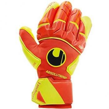 Uhlsport F01 Impulse ABSOLUTGRIP Torwarthandschuh, Größe 8.5, Farbe: Dynamic orange/Fluo gelb