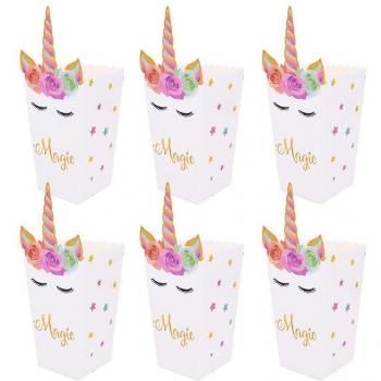 Unicorn Birthday Party Popcorn Boxes