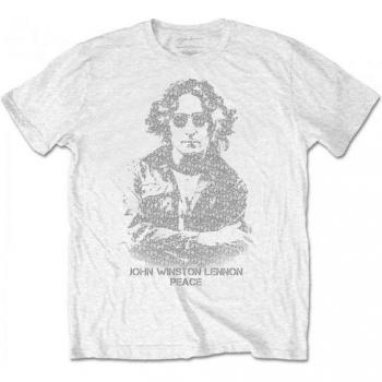 T-shirt symbole de paix John Lennon en coton blanc XL unisexe