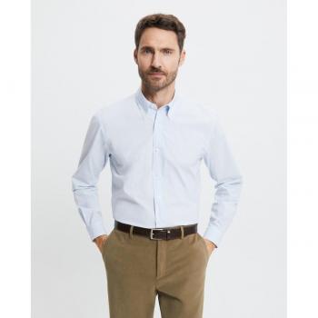 Camisa popelín liso manga larga para hombre Emidio Tucci