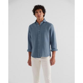 Camisa Deportiva Azul Estructurada Silbon