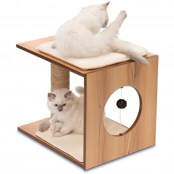 Walnut Vesper Vertical Stair Cat Tree