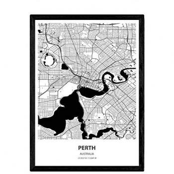 Nacnic Poster Mapa de Perth