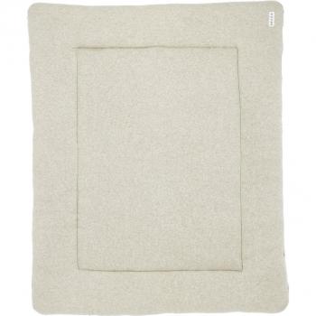 Matelas de parc bébé tricot mélange sable 77x97 cm