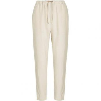 Tommy Hilfiger Leinenhose CASUAL LINEN TAPER Pull‑On – Metallic Tag