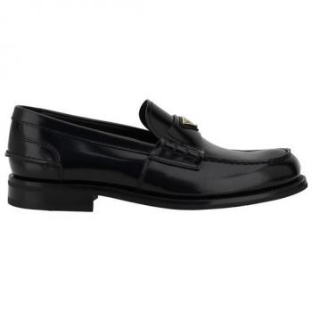 Sophisticated Prada Laced Loafers, Black – US 8