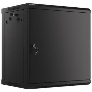 Armario Rack Lanberg 12U de Pared Negro con Puerta Metálica