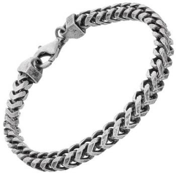Trendor 925 Silber Herren-Armband Oxydiert Fuchsschwanzkette 5,1 mm