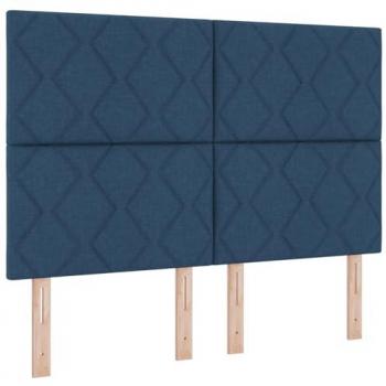 Cabecero de Tela Azul Geométrica (Manual) – 140 cm