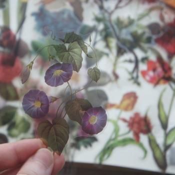38 Stück Ölgemälde Blumenstil Sticker für Scrapbooking und Verpackung