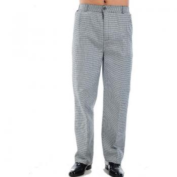 Ropa de Trabajo de Chef: Pantalón Blanco y Negro con Estructura enrejada