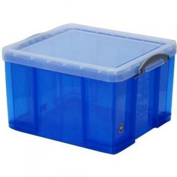 Opbergbox RU 42ltr transparant blauw