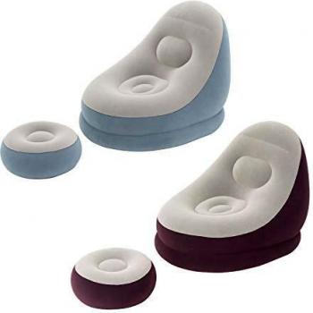 Fauteuil et repose-pieds gonflables Confort Cruiser 122 x 94 x 81 cm