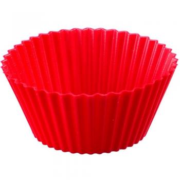 Westmark Muffinform-Set – 6‑Stück – Silikon – Rot – Ø 7 cm