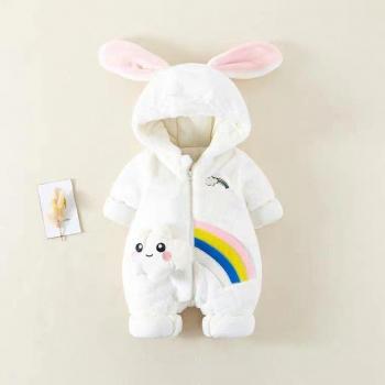 Vêtements d'hiver en flanelle pour bébés filles, grenouillère mignonne