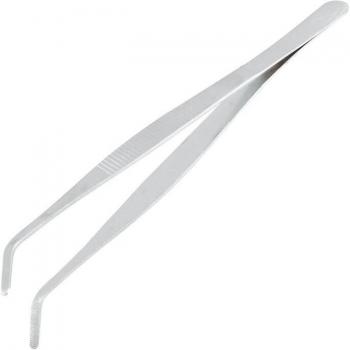 Pinza Curva de 20cm con Acabado Plateado