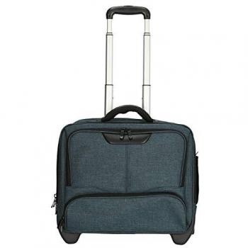 Business-Trolley 2 Rollen mit Laptopfach 44 cm in Blau