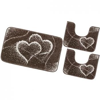 Lot de 3 Tapis de Douche Lavables Antidérapants