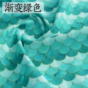 Tissu Semi‑Long Poisson et Échelle, 100 % Coton – T1470