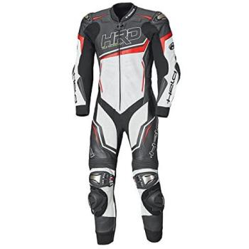 Slade II 1pc Held tuta intera moto pelle nera bianca rossa