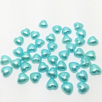 100pcs 8mm Heart Pearls Flatbacks for DIY Projects