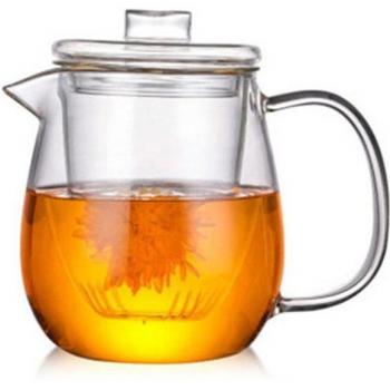 Rose Fruit Design Tea Set with 600ML Teapot and 100ML Cups