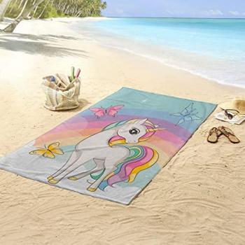 Good morning Strandtuch Dash, Mikrofaser, 75x150 cm, Einhorn